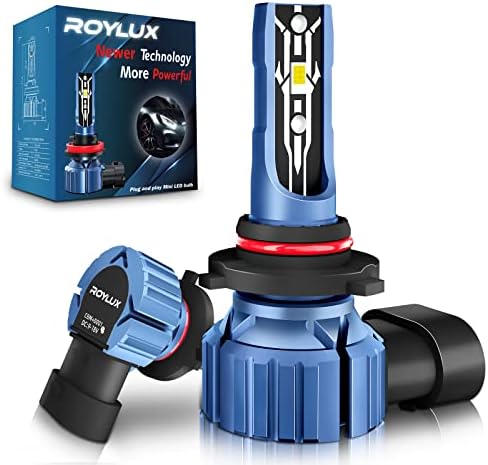 ROYLUX 9005 LED Светилки За Фарови, 350% Осветленост ОД 12000LM HB3 LED Фарови СО Долг Зрак Со Средно Светло 6000K Супер Светла Led Сијалица