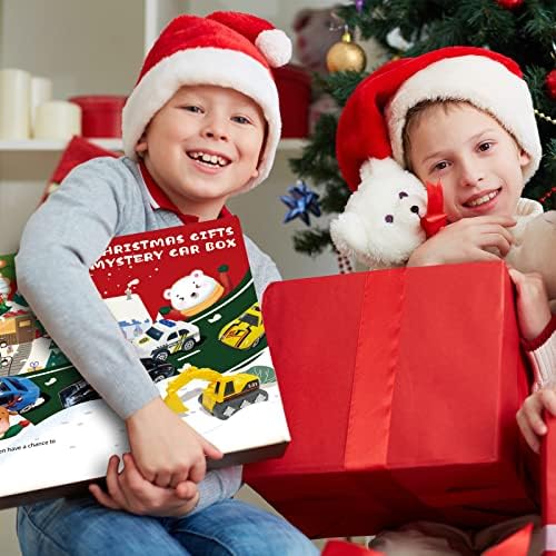 Забава Фаворизира За Деца, 24 Изненадувања Возила Одбројување Календар, Божиќ Календар Подароци За Момчиња Девојки со 2 Игра