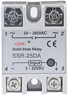KQoo Solid State Relay SSR 10DA 25DA 40DA DC CONTROL AC бела школка Едно фаза без пластично покритие 3-32V влез DC 24-380V