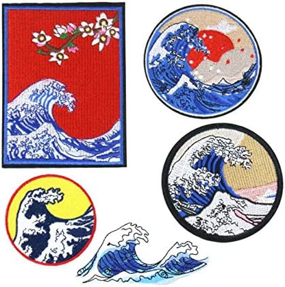 Острирбој Јапонија Големиот бран надвор од Канагава извезена рака за железо за шиење