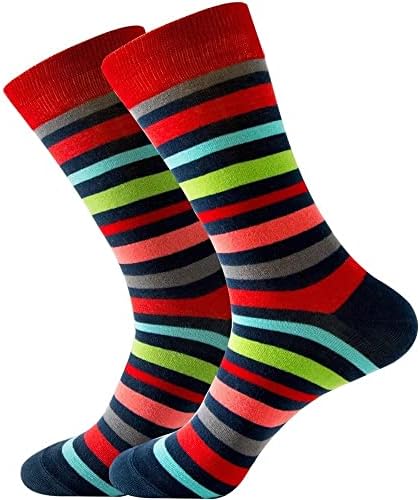 Ccbuy шарени шарени геометриски мажи чорапи градиент улица плима со средна цевка обични памучни чорапи за мажи
