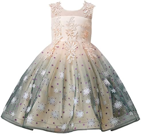 Myosotis510 девојки чипка принцеза принцеза крштева фустан со долга ракав Официјална забава облечена за дете бебе девојче