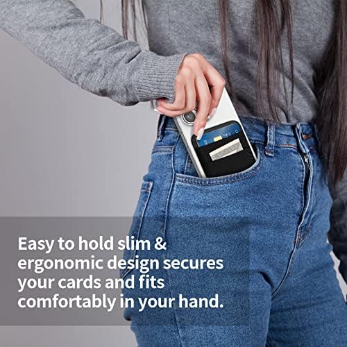 Сенозен магнетски паричник компатибилен за Magsafe, држач за картички за телефонски картички со ликра, компатибилен за iPhone 14 Pro