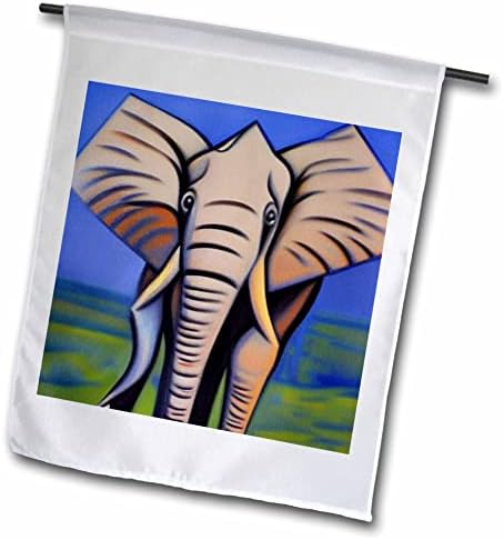3дроза Кул смешни Слатки Уметнички Африкански Слон Пикасо Стил Кубизам Уметност Природа-Знамиња