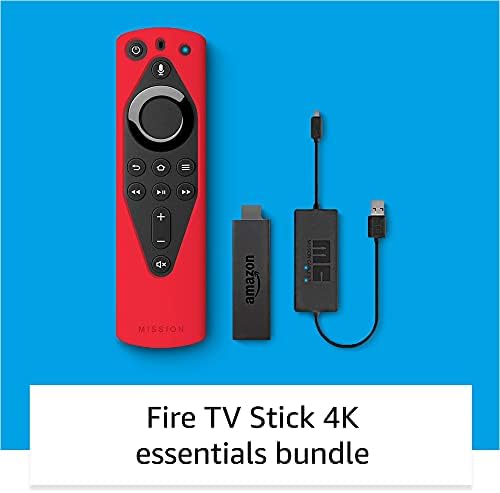 Fire TV Stick 4K со нов нов далечински пакет на Alexa Voice-вклучува адаптер за етернет и 2-годишен план за заштита