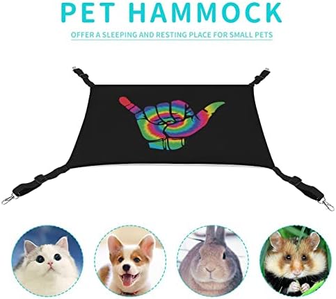 Shaka Sign Pet Hammock удобно прилагодлив кревет за виси за мали животни кучиња мачки хрчак