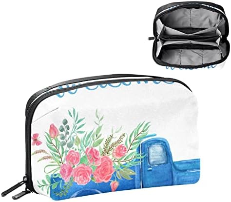 Торбичка ЗА Торбичка ЗА Носење УСБ-Кабел Организатор Џебен Додаток Патент Паричник, Добредојде Пролет Камион Цвеќиња