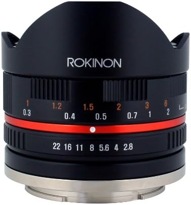 Rokinon 8mm F2. 8 UCC FISHEYE II Фиксна Леќа За Canon EF-M Монтирање Компактен Систем Камери