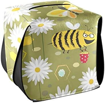 Пчели пеперутки цвеќиња Ткиво кутија Покријте го држачот на кутијата за кожни ткива со рачка диспензерот за ткиво на лицето за додатоци