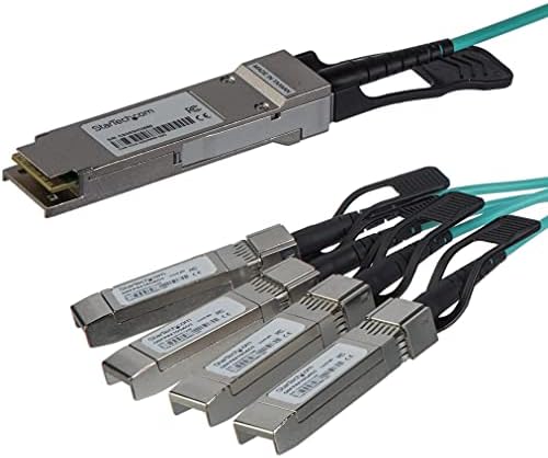 Startech.com Startech.com AOC Breakout Cable за Cisco QSFP-4X10G-AOC10M-15M/49FT 40G 1x QSFP+ до 4x SFP+ AOC CABLE-QSFP Plus Transcessiver