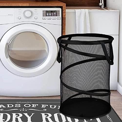 Battoo Black X-large Clospress, корпа за перење алишта, преклопена мрежа, попрска со рачки за алишта за перење, бања, детска соба, колеџ, патување,