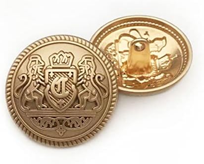 10 парчиња 15/20/25мм Фенси метални копчиња за дизајнери на облека Злато за шиење на копчето за шиење рачно изработени додатоци за