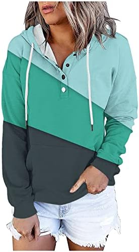 Женска забавна печатење џемпер џемпер џемпер скуба худи женски долг ракав половина поштенски пуловер симпатична тинејџерска облека памучна јакна