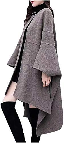 Foviguo крзнено палто, долг модерен ветерник за дами со долг ракав колеџ ровов палто пролетен мек удобност полиестер
