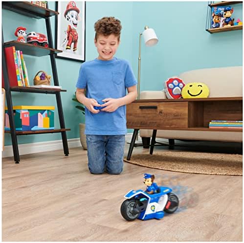 Патрола PAW, Chase RC Movie моторцикл, играчки за деца со далечински управувач со автомобили за возраст од 3 и повеќе години