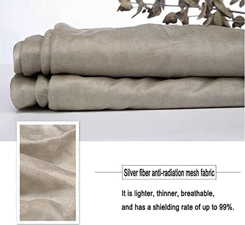 ANSNAL EMF Заштита на ткаенина Блокатор за зрачење Намалување на ЕМИ Сребрена влакна, сребро-2㎡