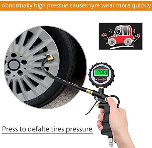 YWSZJ дигитални автомобилски гуми во гума на воздушен притисок на вметнување LCD LCD дисплеј LED LED задното осветлување на возилото Тестер