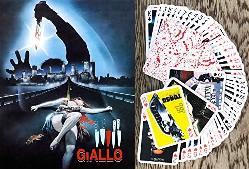 Flonzgift Giallo Playing картички гроздобер ѓубре за хорор филмски постер трилер