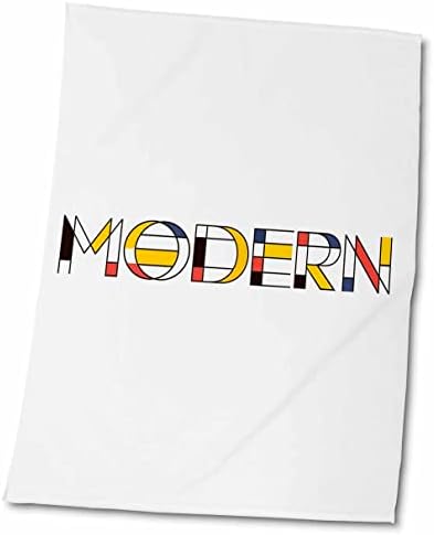 3DROSE неопластизам стил Елегантен шарен текст модерен на бели - крпи