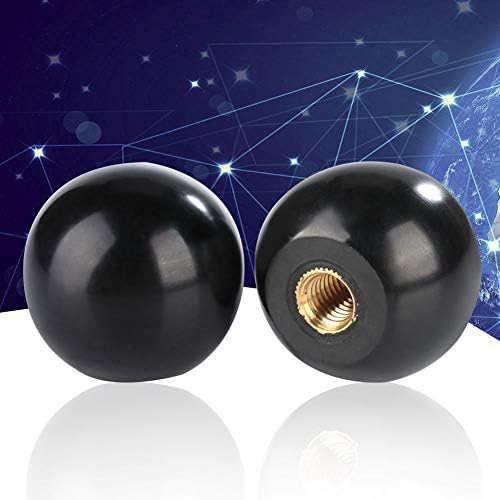Јанир Елприко Копче со навојна топка, 5 парчиња црна бакелит топка на рачката на копчето бакар вметнете M12*40 замена на машинската