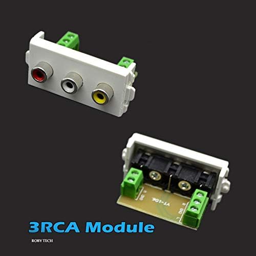 Ѕидна Плоча СО 3rca + 3 RCA + VGA Клуч Модуларен Приклучок За Аудио Приклучок Приклучок Бела Декоративна Покривка За Предни Плочи За