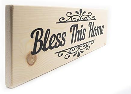 Благословете го овој дом христијански библиски подарок дрвен wallид знак декор вистински дрвен плакета дар на loveубов надеж мировна вера