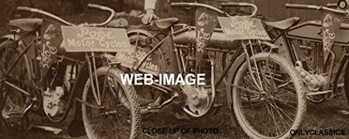 Само класика 1912 гроздобер папа летање на мотоцикли Меркел 8x12 знак за трки со фотографии знак за знак