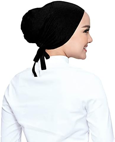 Хемо глава за коса капаче за внатрешна капа од гравчиња - 4 спакувани цврсти капачиња за череп за бандана за жени мажи