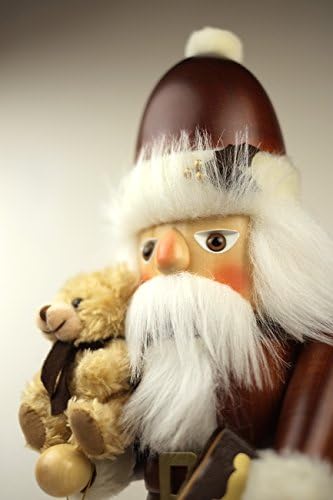 Германски Божиќни оревици Санта Клаус Теди природни бои - 44,0 см / 17 инчи - Кристијан Улбрихт
