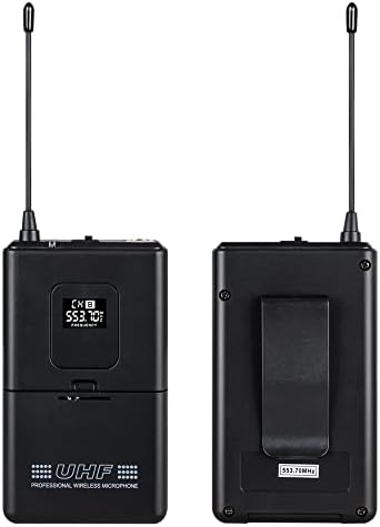 TBAXO безжичен микрофон систем UHF 4 Канал 4 Слушалки и 4 лавалиер лапл микрофон 4 Bodypacks Динамички мики со нова фреквенција