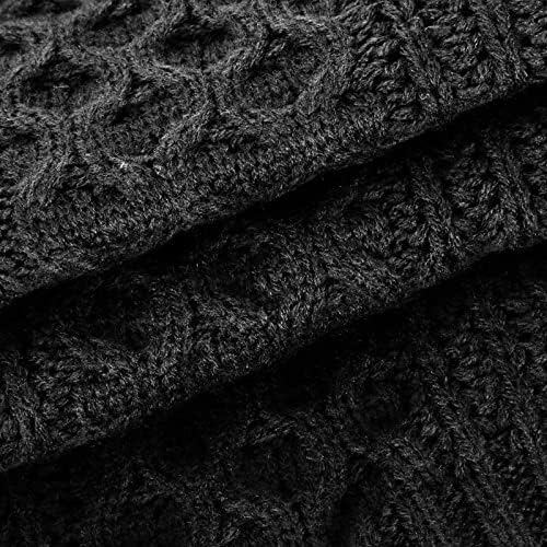 Женски пуловер џемпери преголем кабел плетен V врат со долг ракав пад на скокач врвови модни куќи за клевета за трикотажа