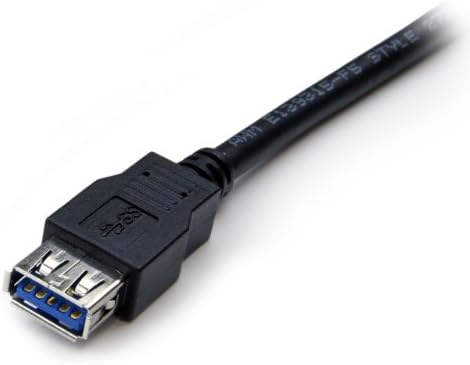 StarTech.com 6во Краток USB 3.0 Продолжен Адаптер Кабел - USB 3.2 Gen1 Gentaver Saver Кабел-Црна