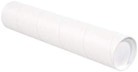 Тубекинејџерски Бели Поштенски Цевки Со Капачиња, 2-инчен х 24 инчен употреблива должина
