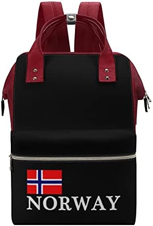 Национална Гордост На Норвешка Ранец За Пелени За Пелени Водоотпорна Мама Торба Ранец Со Голем Капацитет