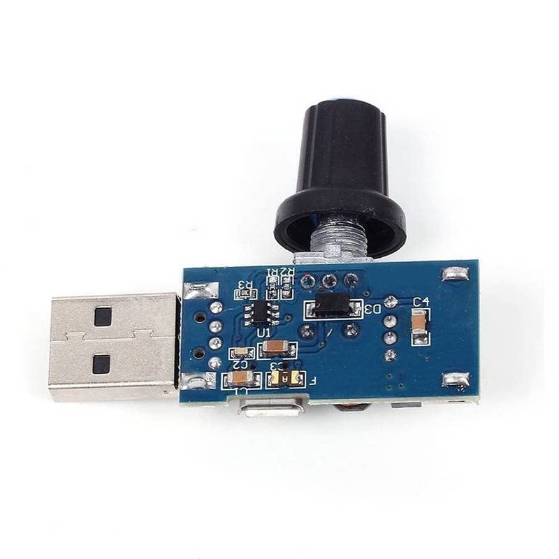 USB Вентилатор Stepless Брзина Регулатор Модул DC 4-12V до 2.5-8V 5W Со МАШКИ Женски USB Микро USB Адаптер Потенциометар