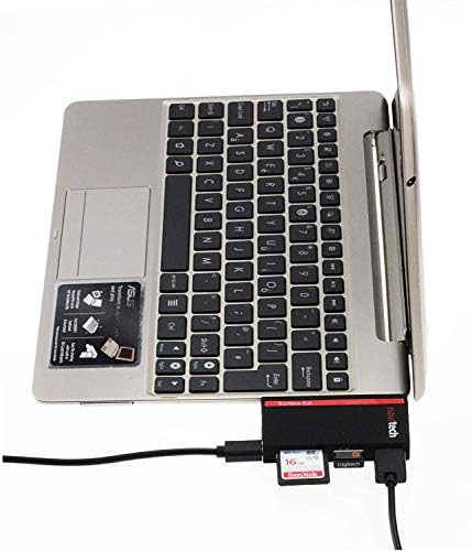 Navitech 2 во 1 лаптоп/таблет USB 3.0/2.0 HUB адаптер/микро USB влез со SD/Micro SD картички читач компатибилен со ASUS ROG