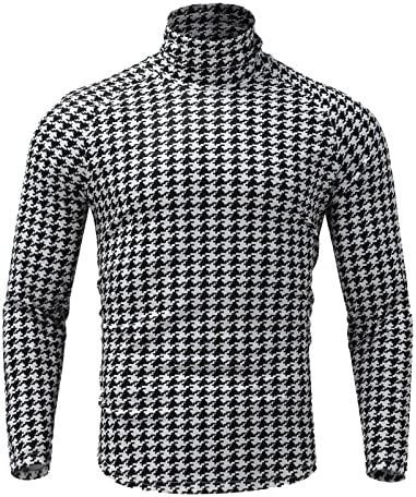 Dudubaby мажи turtleneck долги ракави тенок пулвер џемпер -џемпер -блуза врвот