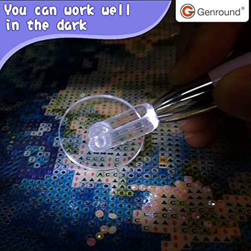 Контејнери за складирање на слики од Genround Diamond, 60 слотови комплети за додатоци за сликање со дијаманти со алатки за дијамантски