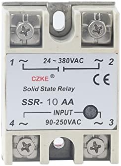 Onecm Solid State Relay SSR 10AA 25AA 40AA AC Контрола AC бела школка Едно фаза без влез на пластично покритие AC 90-250V