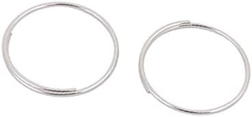 X-Ree 100pcs 11 mm Надворешен дијаметар лустер конектор челик прстен О-прстен сребрен тон (100 unids 11 mm Diámetro Externory Araña