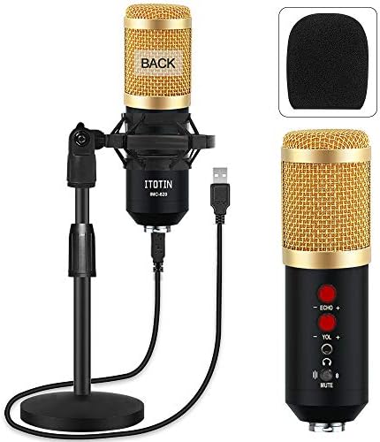 Микрофон на итотин подкаст, USB кондензатор за снимање микрофон компјутерски кондензатор компјутер микрофон за стриминг, подкастинг,