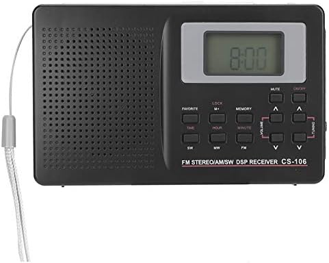 ERIMEC Full Band Radio Mini TV приемник со дигитални слушалки за часовник Брза и стабилна врска Стабилна водоотпорна слушалка за слушалки