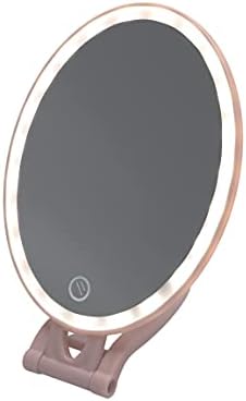 МОРЕЗИНГ Пренослива ЛЕД Светло Компактна Шминка За Патување Бричење Во Огледало Преклопување Лична Убавина Козметичко Огледало Огледало