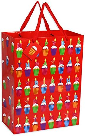 12 Парчиња детски торби за подароци, Голем, Среден И Мал Асортиман На Торби За Подароци За Роденден, Забави, прослави