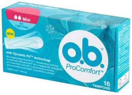 O.B.Pro Mini Tampons со големина на удобност 16 влошки.