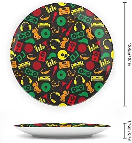 Музички клуб DJ боја што виси керамичка декоративна чинија со приказ за приказ Прилагодени годишнини за свадбени подароци за родители,