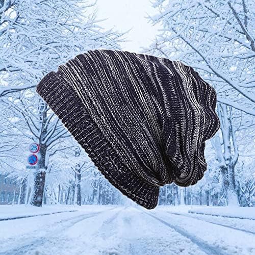 Гуангјуан плетени капи за мажи меки потопло руно скијачки капачиња череп капа плетена beanie windpoof плетени капи за капачиња за ладно