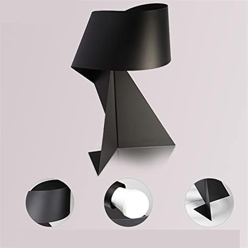 Wocoyotdd desk ламба модерна минималистичка црна и бела оригами маса ламба E27 LED декоративна светлина за дневни простории за ламби за маса