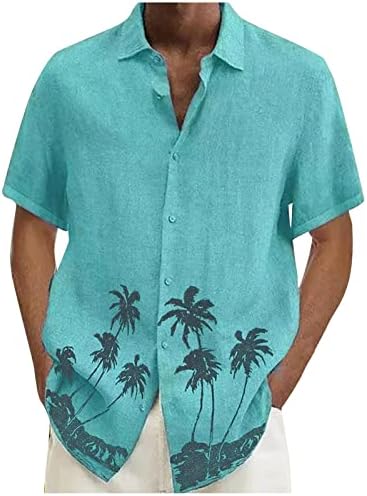 Дудубаби машка обична лапел плажа за одмор мода на хавајски кратки ракави