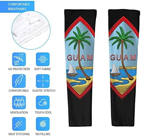 Weedkeycat палто на рацете на Guam Sports Compression Arm Leaeves Cealing UV заштита за мажи и жени
